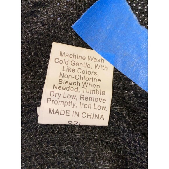 Stellah Womens Black Wrap Style Long Sleeve Top 100% Polyester L - Picture 4 of 6